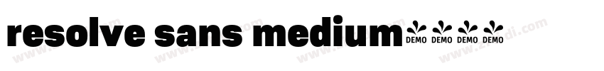 resolve sans medium字体转换